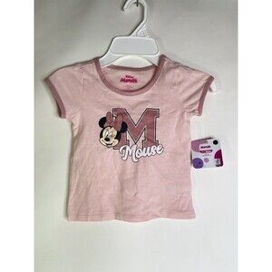 Disney Minnie Mouse Pink Short Sleeve T-Shirt Top Kids Girls Size 3T
